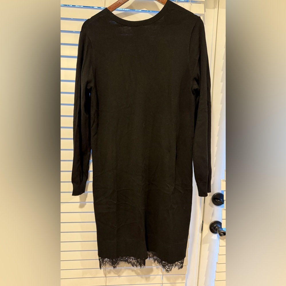 Women's Black Long Sleeve Dress - Picture 2 of 3